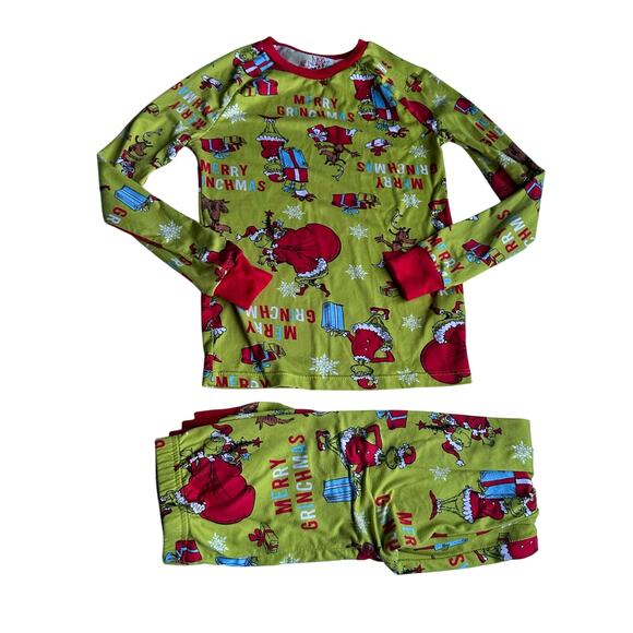 The Grinch Christmas Pajama Set - Size 12 - Green & Red - Picture 1 of 3